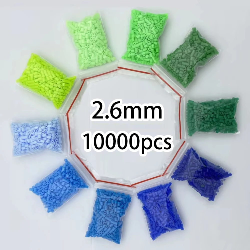  10000PCS Mixing Colors Fuse Beads 2.6MM Ironing Beads Hama Beads Tangram Jigsaw Boards Puzzle Gifts Supplementary