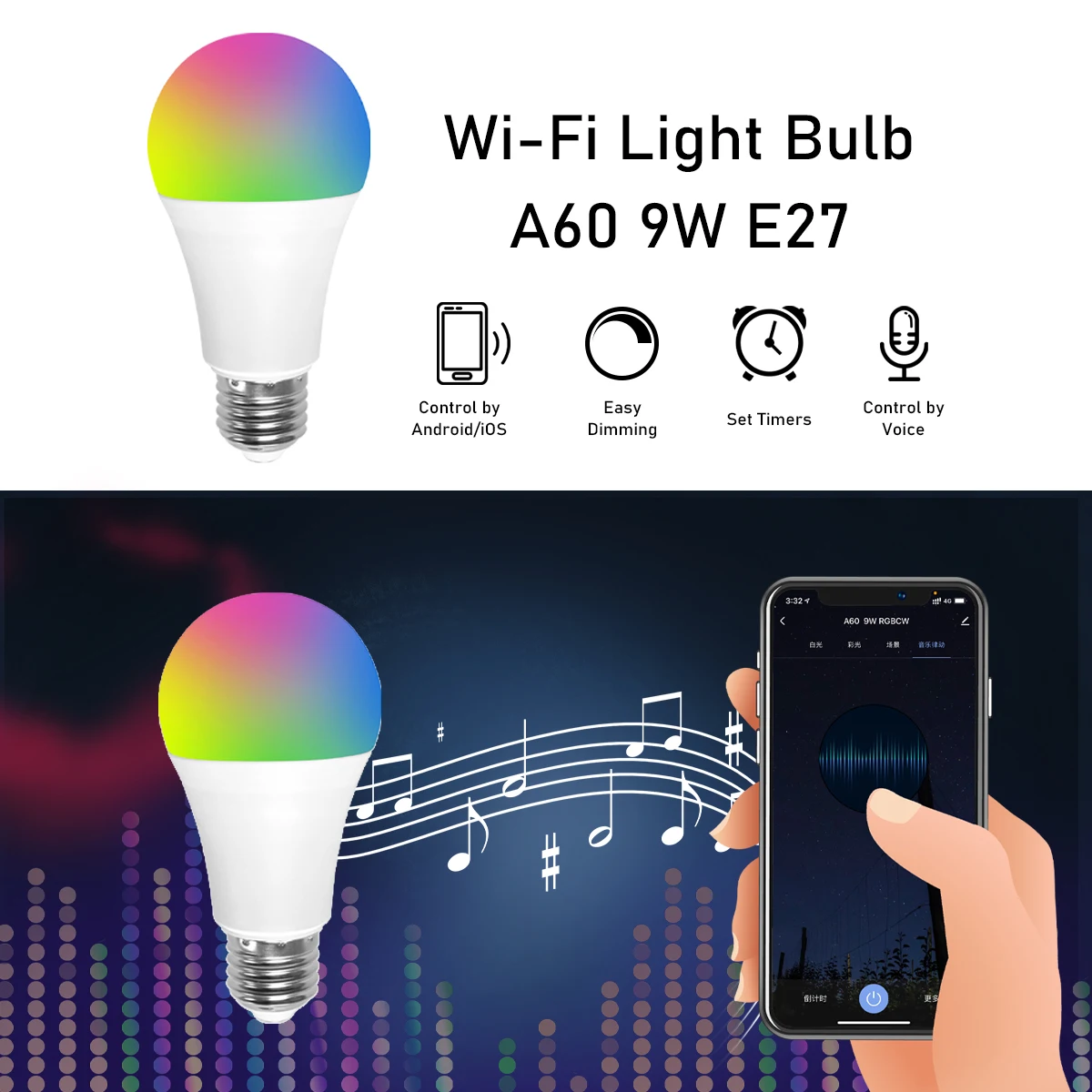 Tuya Led 조명 전구 RGB CW WW E27 B22 GU10 T37 Wifi 램프 Alexa 스마트 매입 형 110V 220V 호환 구글 어시스턴트 홈 인테리어, 집 꾸미기, 조명, 예쁜, 밝은, 잘 