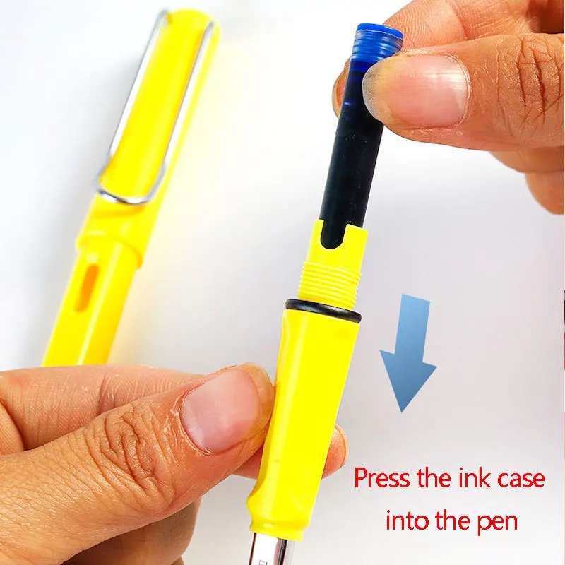 1 pen+10 ink Kawaii Fountain pen calligraphy Multi-function pen 0.38mm EF Nib school supplies stationery pens