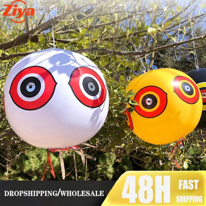 Lot de 4 ballons répulsifs pour oiseaux – Yeux réfléchissants et rayures crépitantes – Protection efficace contre moineaux et pigeons Lot de 4 ballons répulsifs pour oiseaux – Yeux réfléchissants et rayures crépitantes – Protection efficace contre moineaux et pigeons