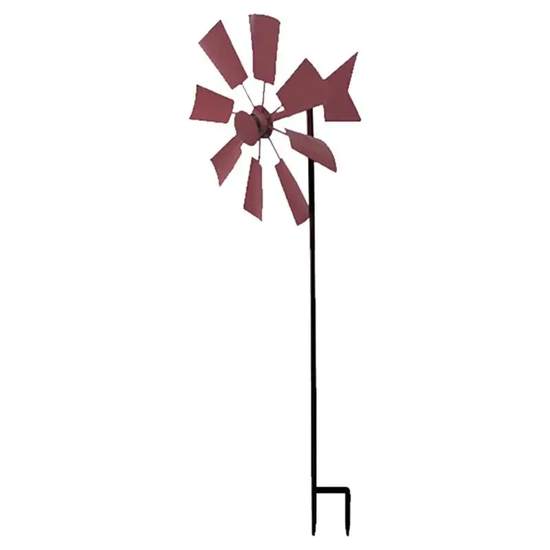 

Iron Windmill Kinetic Outdoor Metal Wind Spinners Lawn Windmill Wind Spinner Rotating Windmill Pastoral Plugin Garden Park