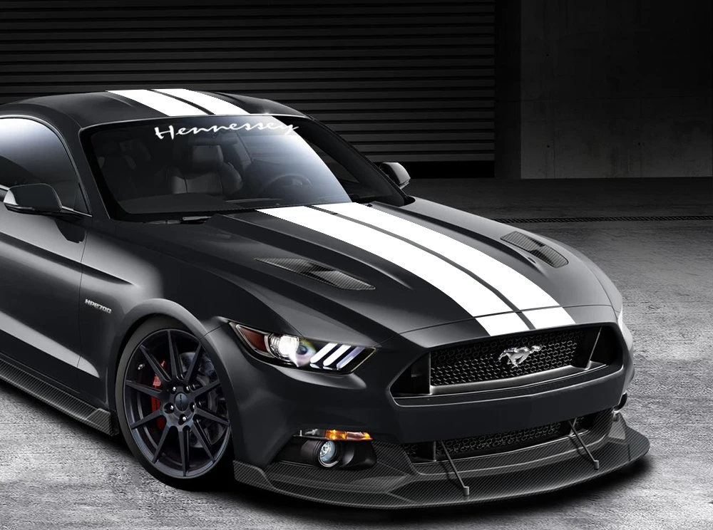 Für Ford Mustang GT500 GT350 GT 3 Stück Motorhaube Knochen Dach Heck Aufkleber Auto Vinyl Dekor Aufkleber Streifen Stil Kits Zubehör – Detail 2