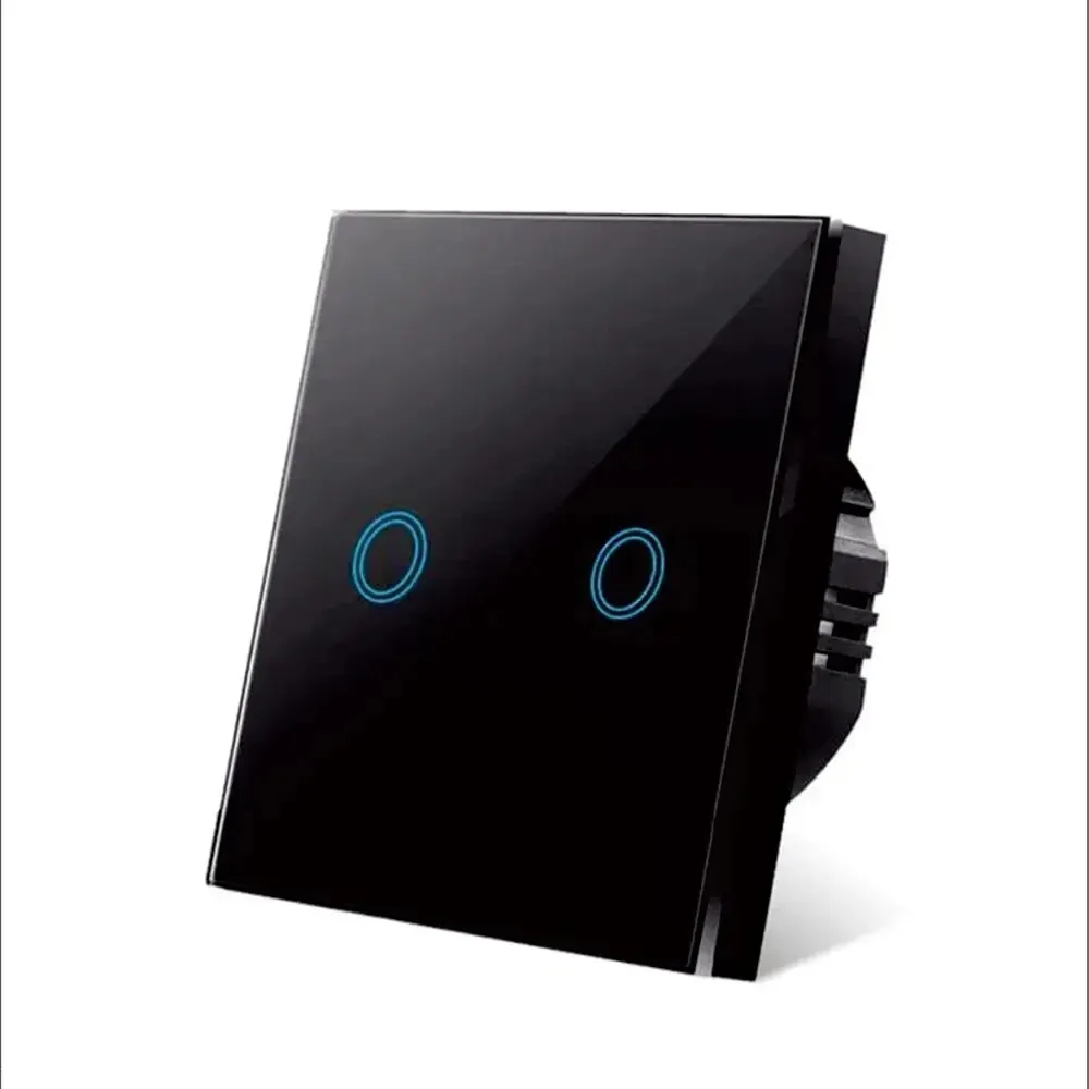smart wall switch Touch Switch EU LED Crystal Glass Panel Wall Lamp Light Switch 1/2/3 Gang AC100-240V LED Sensor Switches Interruttore