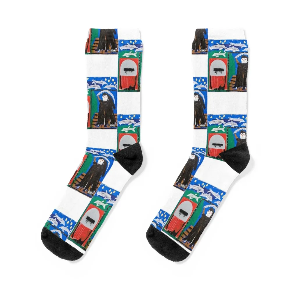 

Action Bronson - Only for dolphins Art Print Socks tennis New year's socks Stockings man custom sports socks Women's Socks Men's