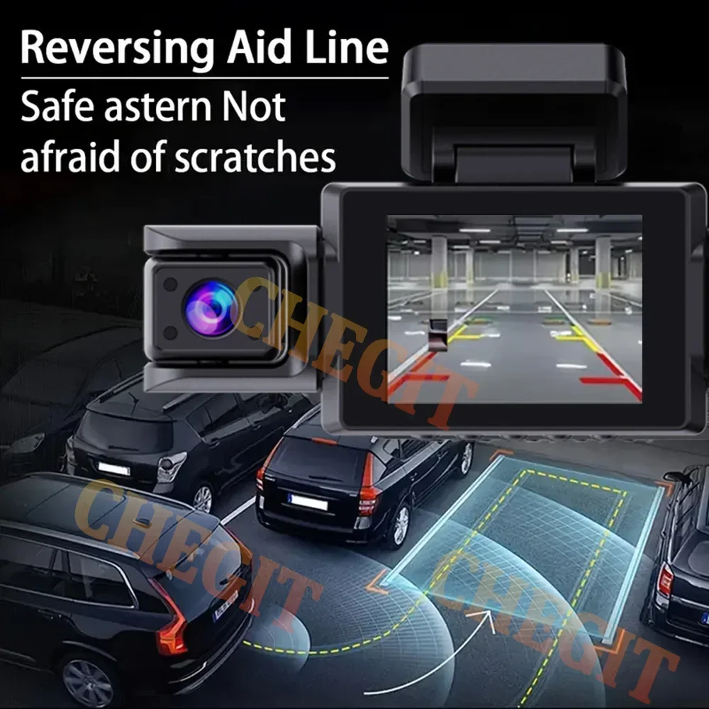 WIFI APP Car DVR 360° Car Camera 4Channels Car recording 1080P DashCam Front Left right With Rear View Camera Car Accessories