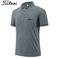 Polo à manches courtes de marque de luxe pour hommes, nouveau t-shirt respirant haut de gamme à revers, vêtements décontractés à la mode pour hommes 1