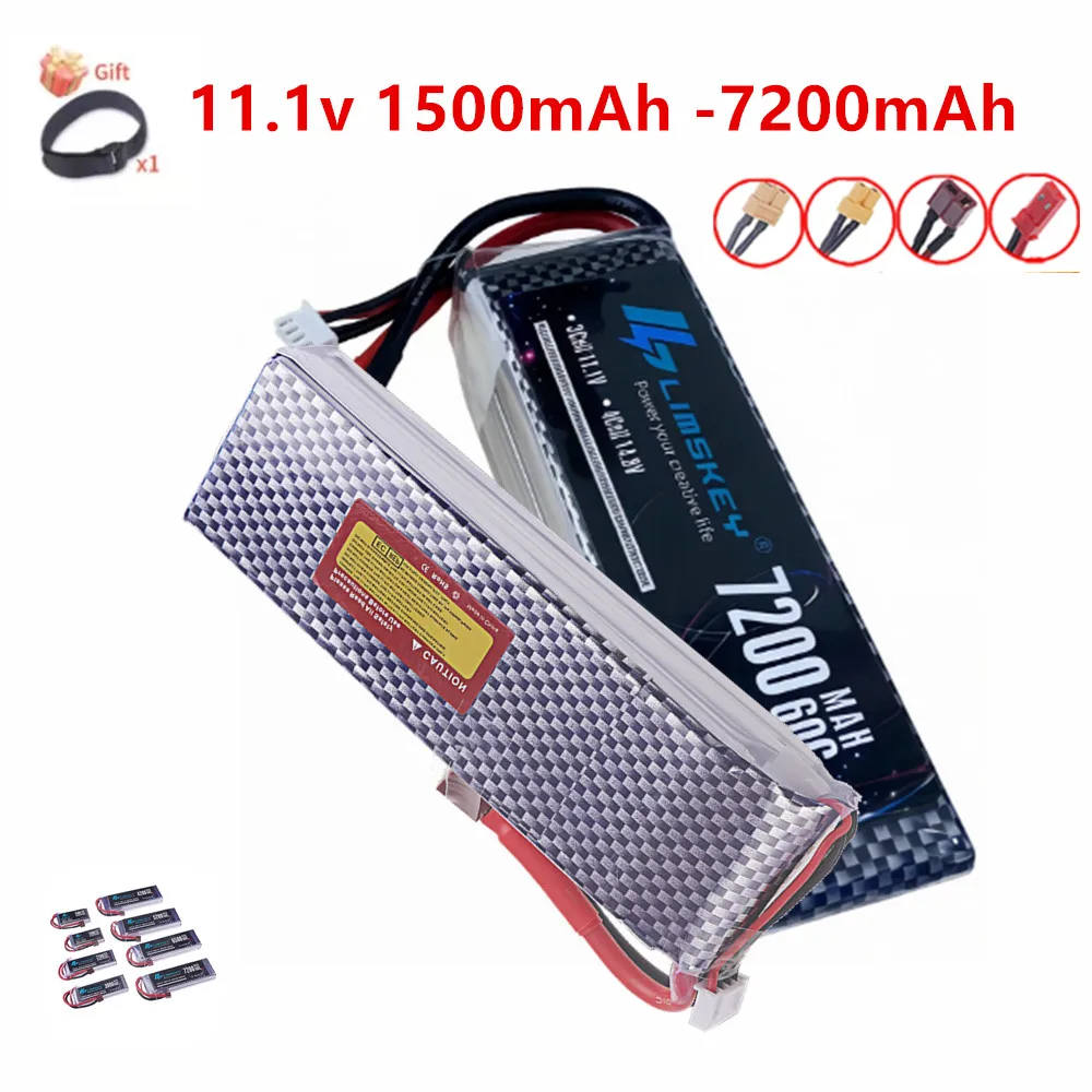 Batterie LiPo 11.1V 7200mAh XT60 pour Voiture RC