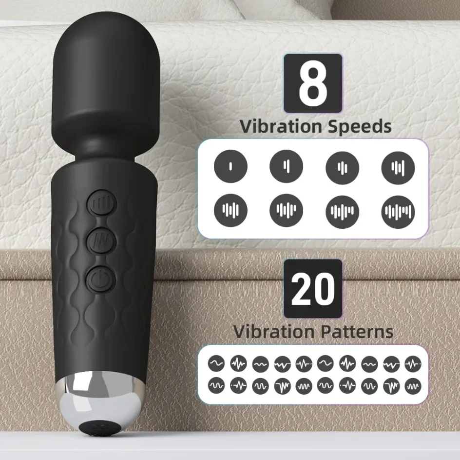 20 Speeds Powerful Handheld Wand Massager AV Vibrator for Women G spot Clitoris Stimulator Female Masturbation Adult Sex Toys - Image 2