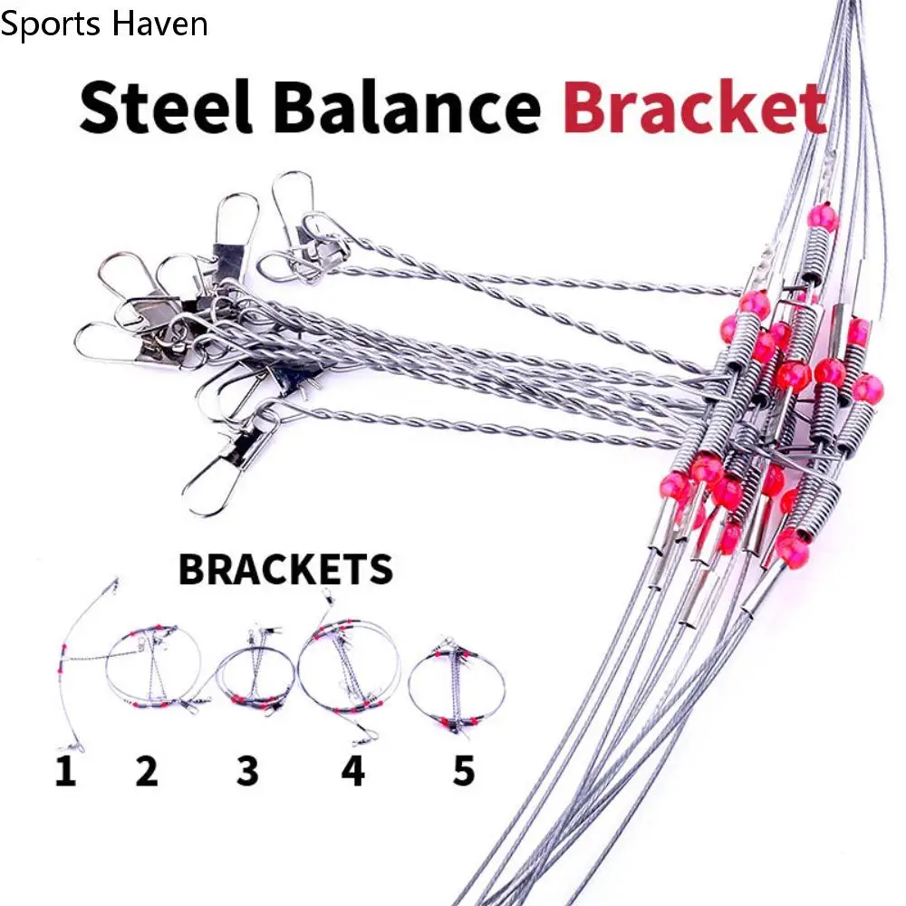 Stainless Steel Fishing Rigs Wire Anti-Winding Swivel String Wire Leader Fish Hooks Fishing Accessories