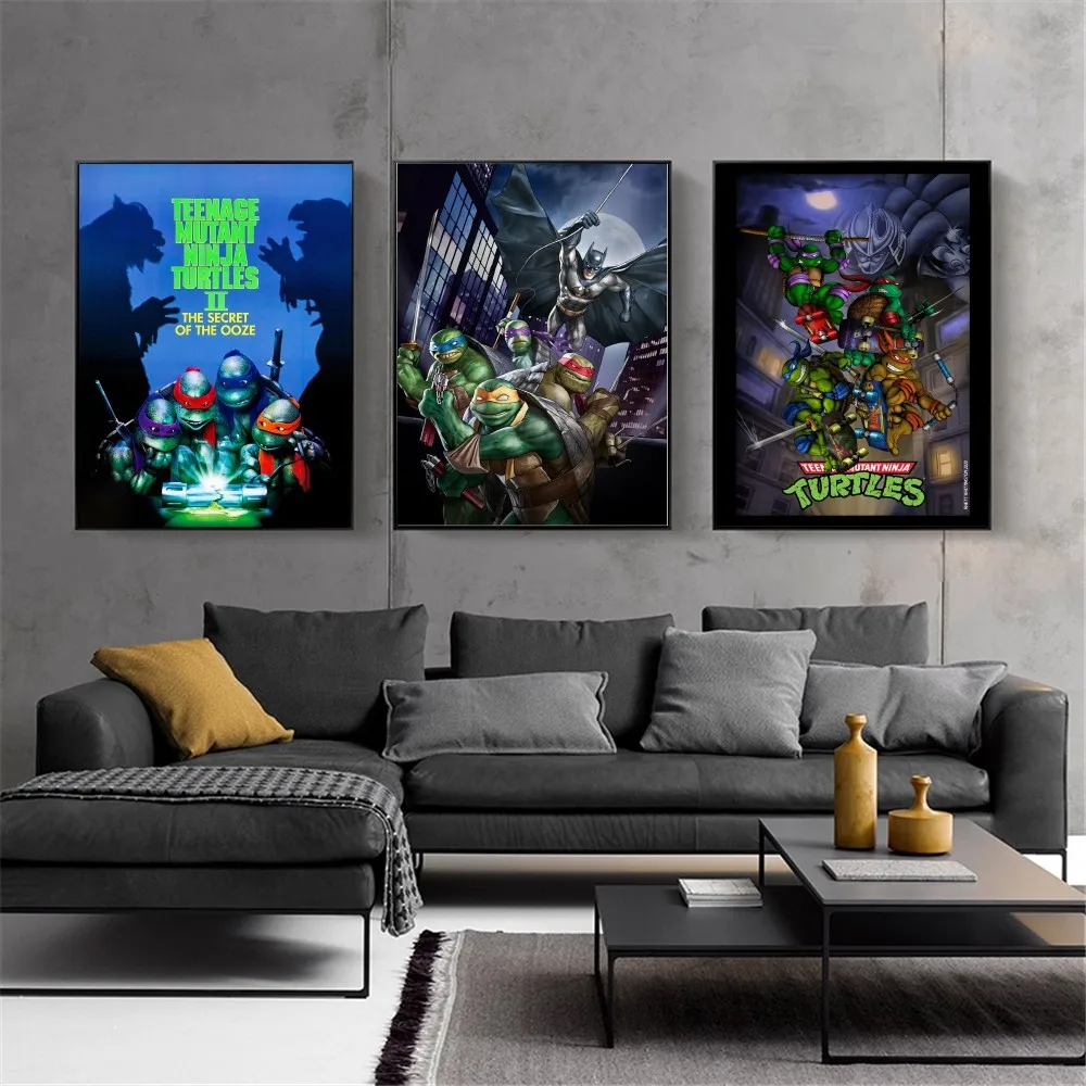 Amine-M-Ninjas-Turtles Mutant Mayhem Poster Kraft Club Bar Paper Vintage Poster Wall Painting Camera Da Letto Studio Big Szie