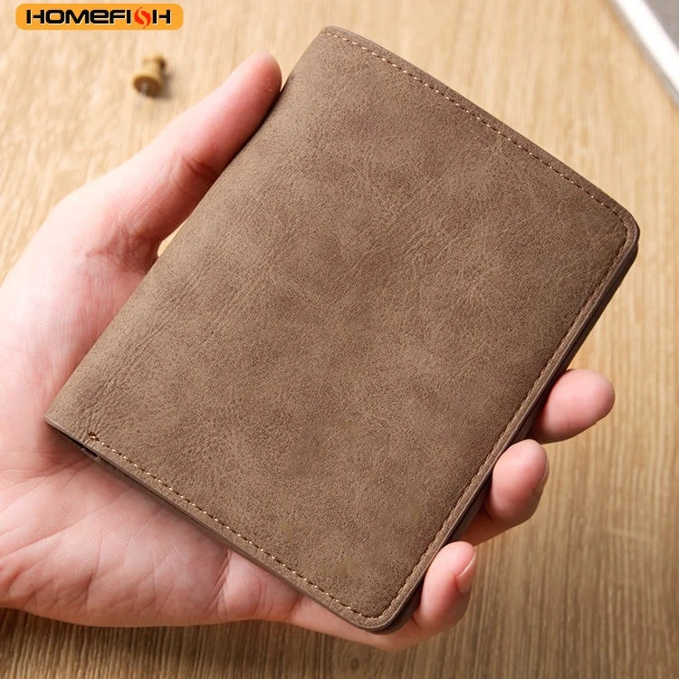 ארנק קצר אופנתי של HOMEFISH לגברים, מחזיק כרטיסים נייד קל משקל עם אחסון שטרות מרווח
