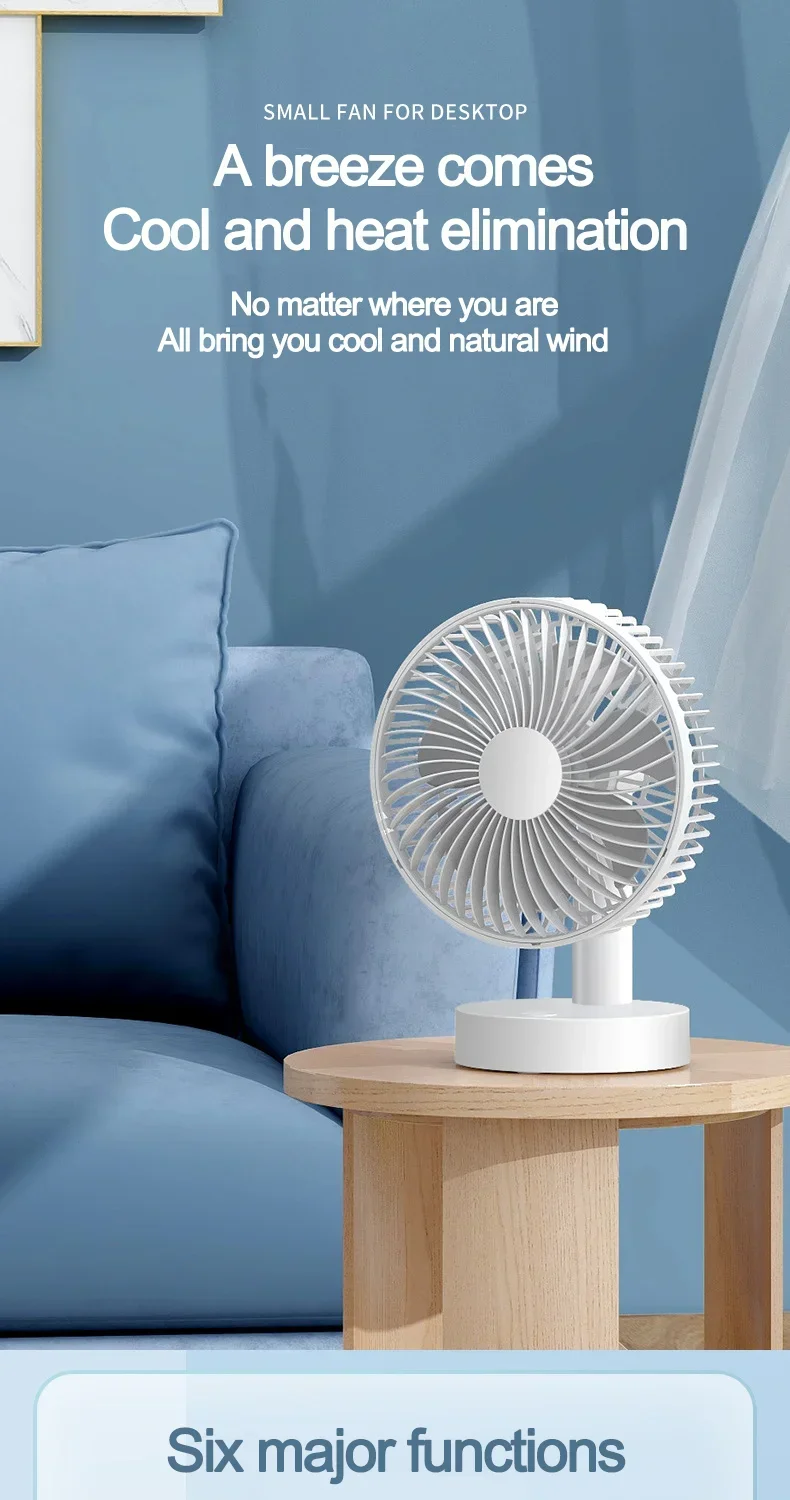 Description Picture 2 of itemSmall USB Desktop Fan Portable Plug-in 4 Speed Mini Electric Fan for Office Computer Dormitory Student Study Large Wind Cooling