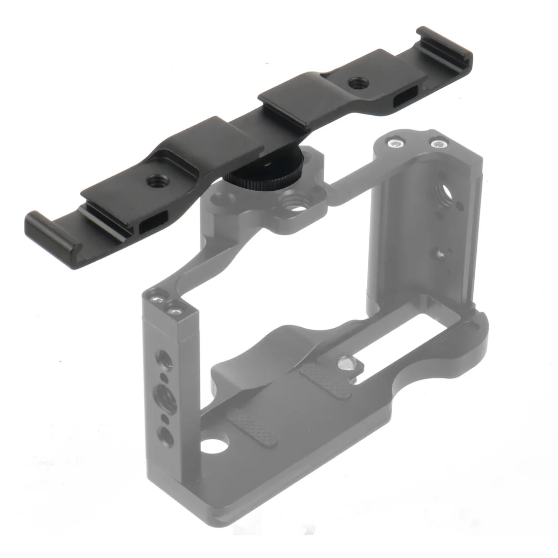 Double Cold Hot Shoe Adapter Mount Extension Holder Video Bracket for Canon for