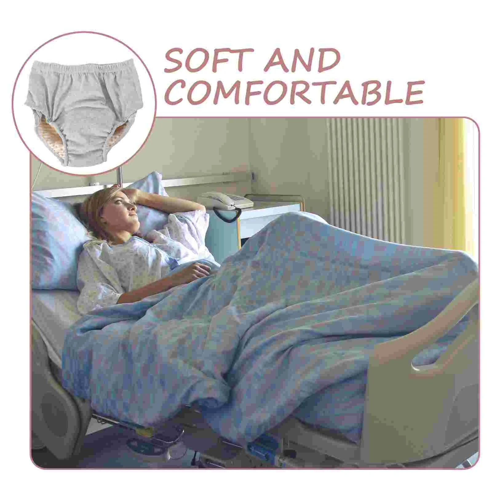 Elderly Diapers Nappy Incontinence Underwear for Women Reusable Panty Adult Toddler 4