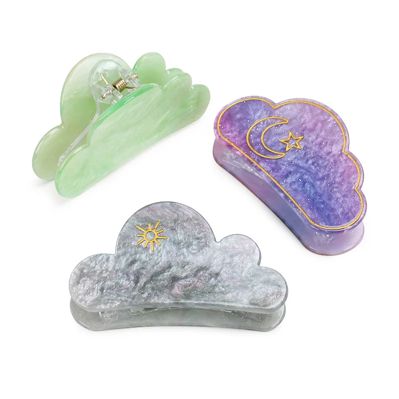New Ramadan Dreamy Cloud Hair Clip with Cloud Hair Clipper Acrylic Headpiece and Back of Head Hair Clipper