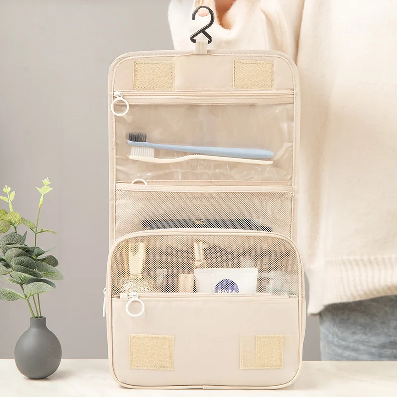 Makeup Bag Travel Cosmetic Bags Women Toiletries Organizer Waterproof Storage Bathroom Hook Wash Pouch