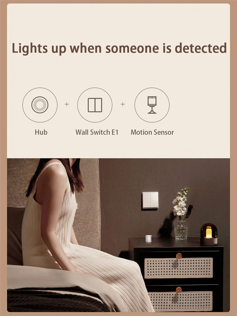 Original Wall Switch E1 Version Smart Wireless Key Zigbee 3.0 Light Switch Wire