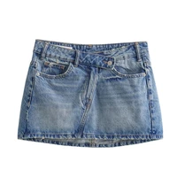 2024 New Spring and Summer  Women's Mini Skirts Fashion Women Denim Skirts Casual Chic High Street Ladies Skirt - Image 2