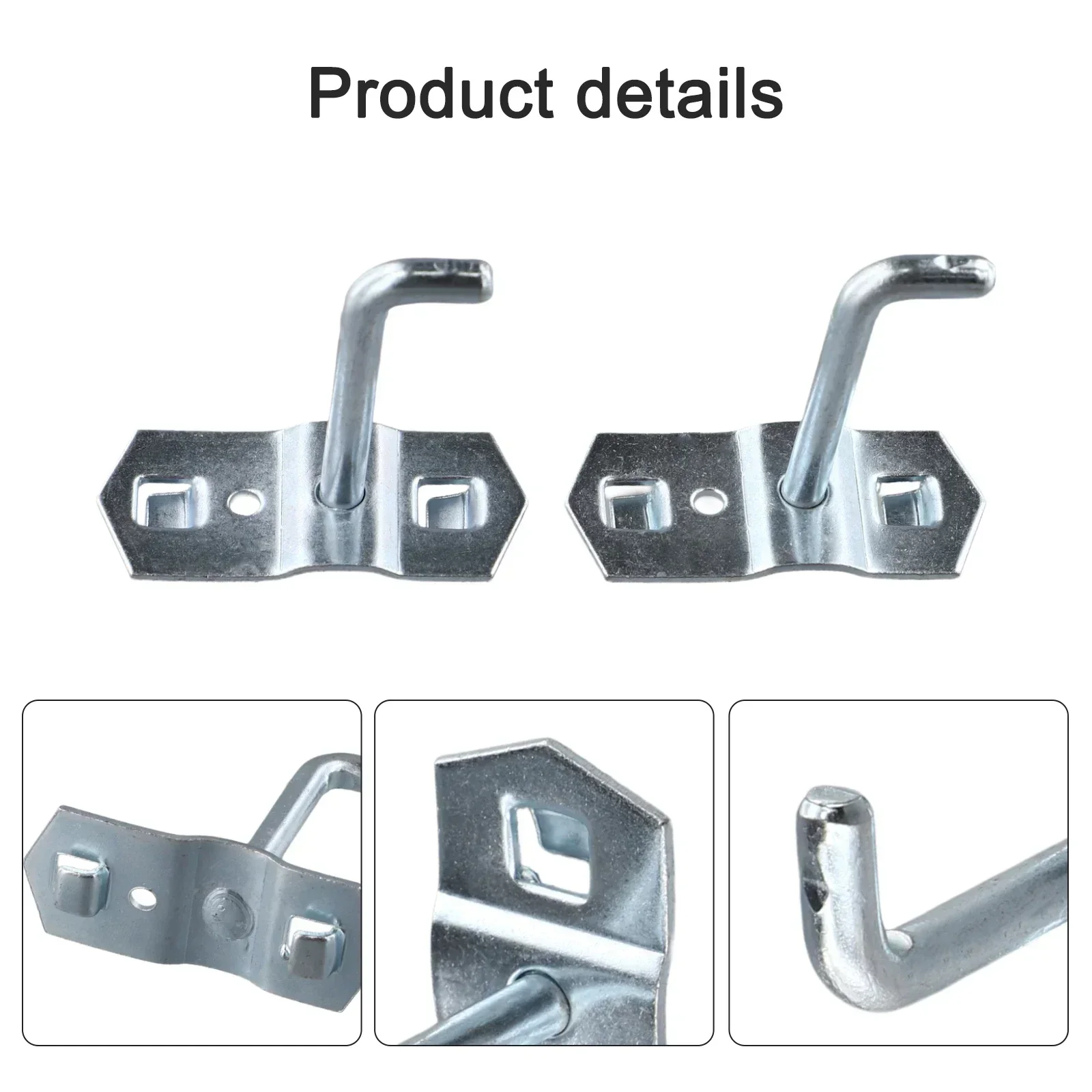 Tool Holder Set 10 Piece with 50mm Slanted Wall Hooks for Pegboards for Tools And Accessories Organization multifunctional hooks