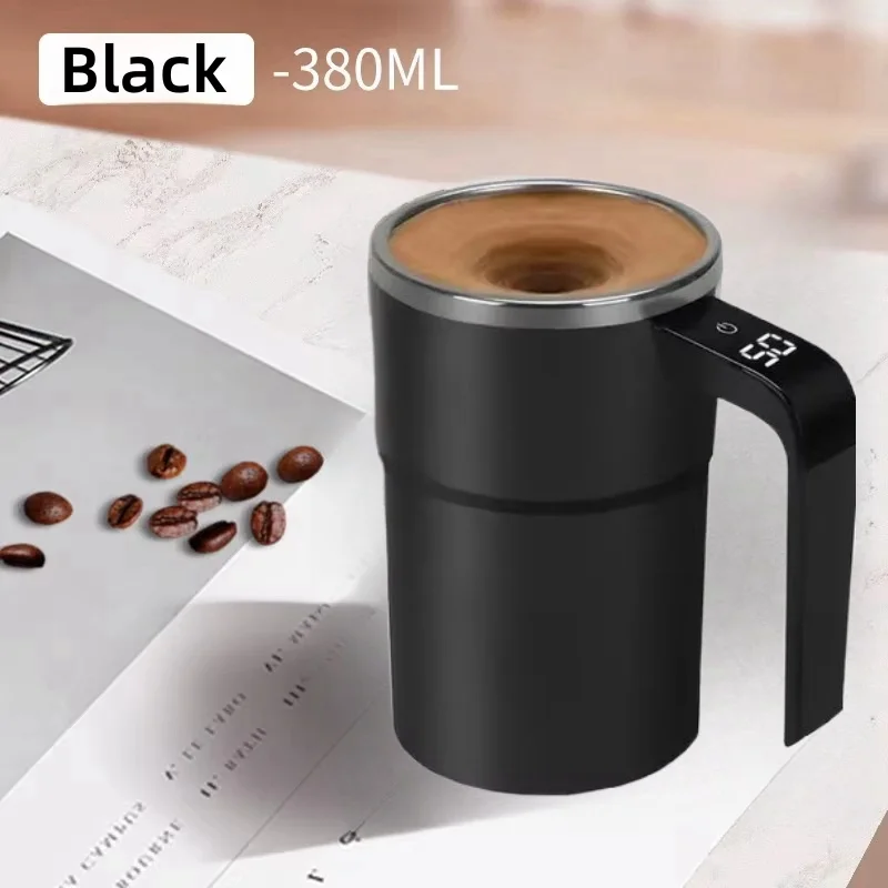 380ML Self Stirring Mug Portable Electric Coffee C...