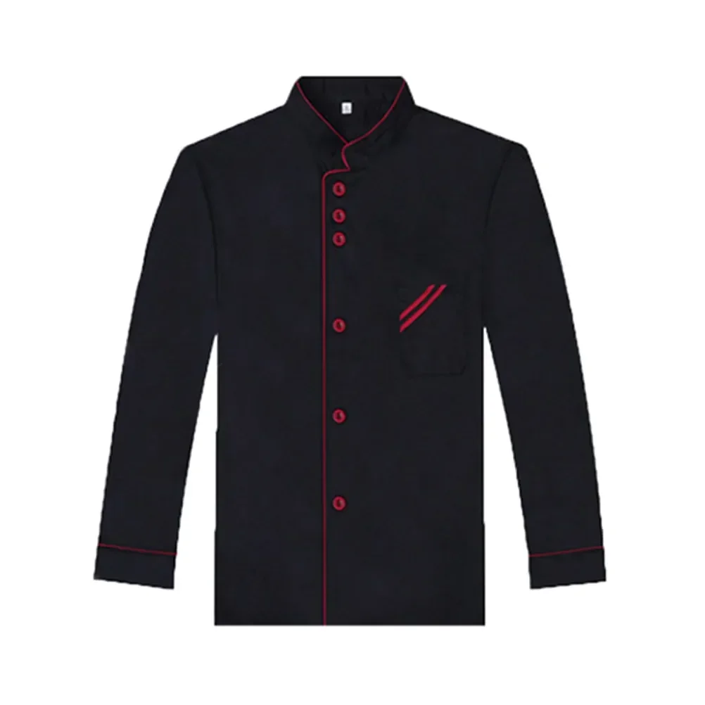 

Menuniform Clothes Costume Black Kitchen Sushi Unisex Clothing Jacket Catering Sleevewomen Chef Coats Jackets White Cook Coat