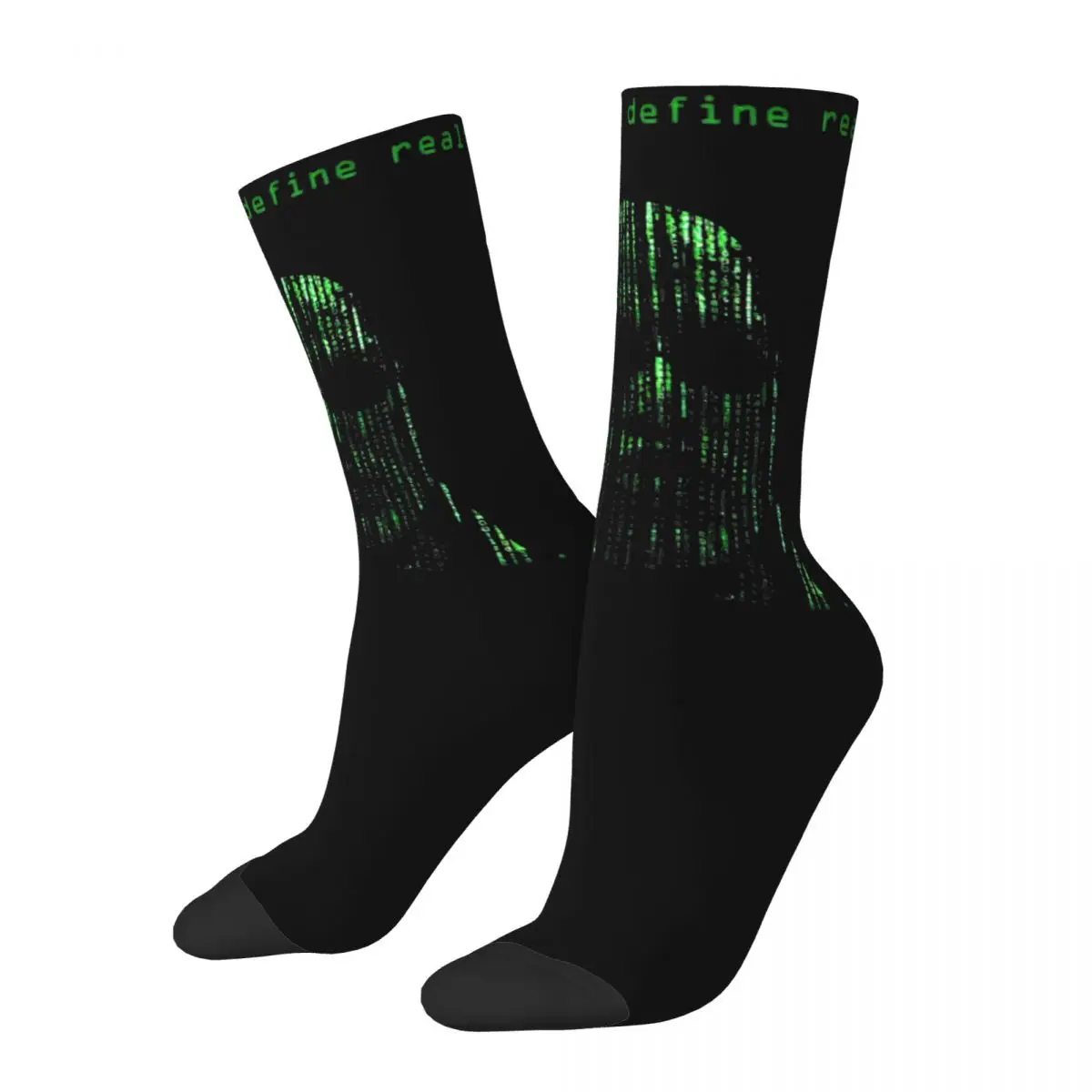 

The Matrixs Morpheus Code Accessories Socks Cozy Science Fiction Movies Skateboard Middle Tube Socks Cotton Best Gift Idea