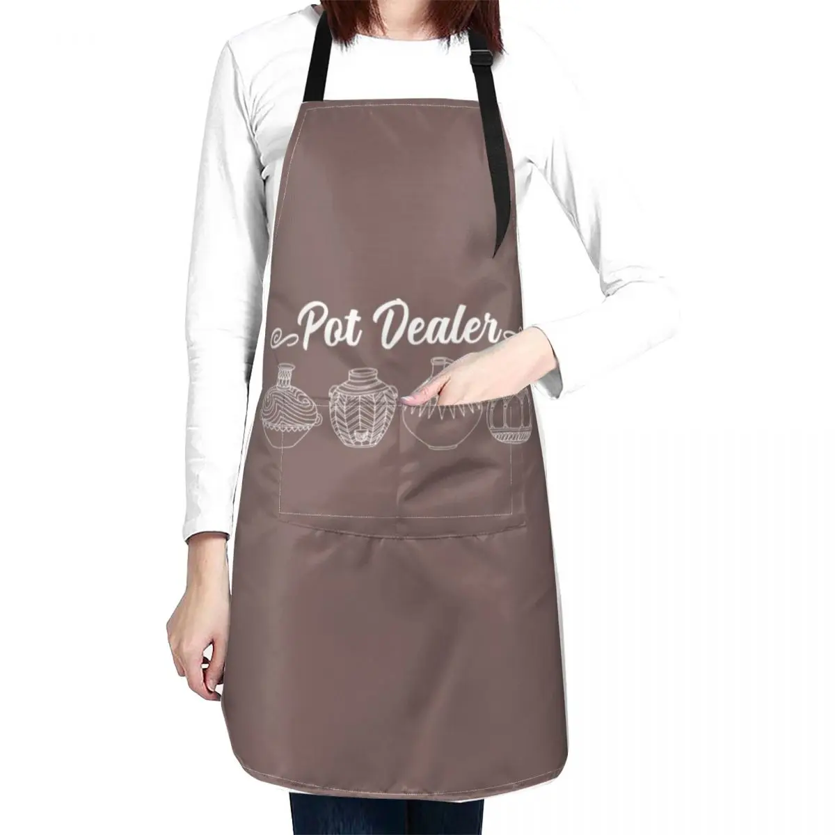 

Pot Dealer : Funny Pottery Design Apron Apron Ladies Kitchen Aprons Woman Customizable Apron Woman Apron