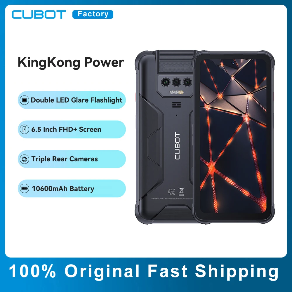 Cubot 2023 New Waterproof Rugged Smartphone KingKong Power, 8GB+256GB,  10600mAh, 33W Fast Charge, NFC, 6.5 Inch Screen, 48MP,GPS - AliExpress