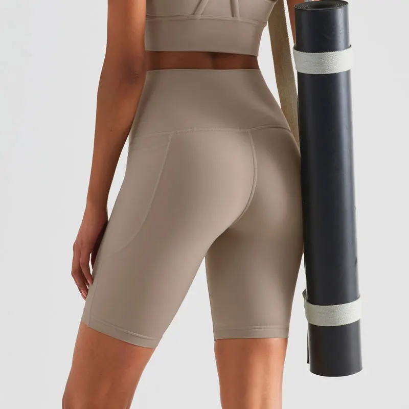 Sports shorts Yoga shorts Yoga leggings Workout shorts 5 Points Yoga Shorts Leggings Women Cycling Shorts With Pocket High Waist Sports Biker Women Gym Hip Lift Fitness Pants