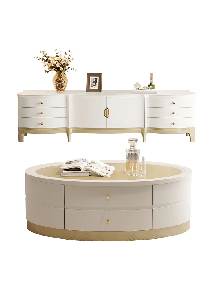 

American style luxury TV cabinet combination small unit high-end