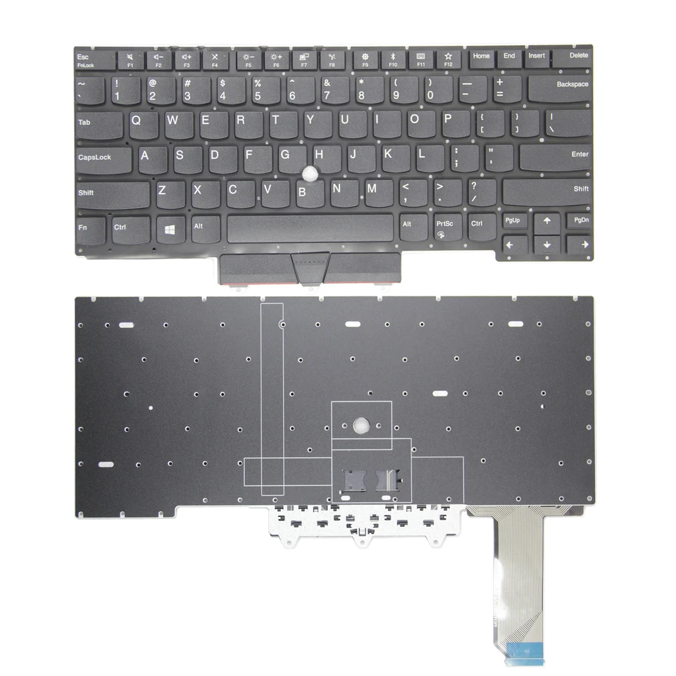 Keyboard incl. topcase DE (german) black/black with backlight and mouse-stick with on/off switch original suitable for Lenovo ThinkPad E14 Gen 2