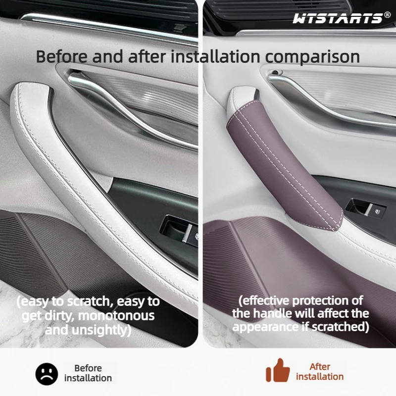 BYD Seal U DM-i 2023-2025 도어 핸들 보호 커버, 스크래치 방지 가드 4개 세트, 간편 설치, 인테리어 액세서리