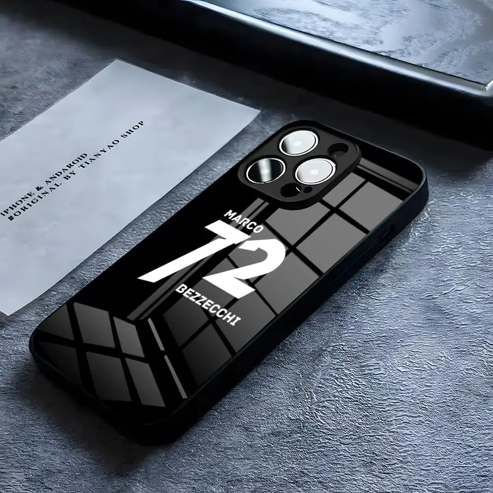 Marco Bezzecchi 72 Luxury Glass Design Phone Case
