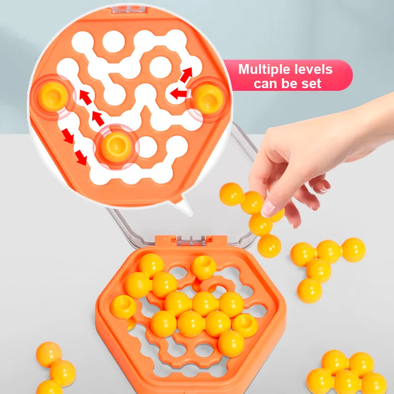Mini Pocket Montessori Puzzle Toys Beads Game IQ Board Game Children's Spatial Logical Thinking Training Kid Education Toys 2
