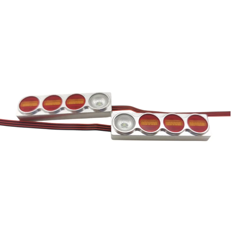Metal LED Taillight Tail Lamp for 1/14 Tamiya RC Truck Car SCANIA VOLVO FH12 FH16 ACTROS AROCS MAN Degree DIY Parts 5