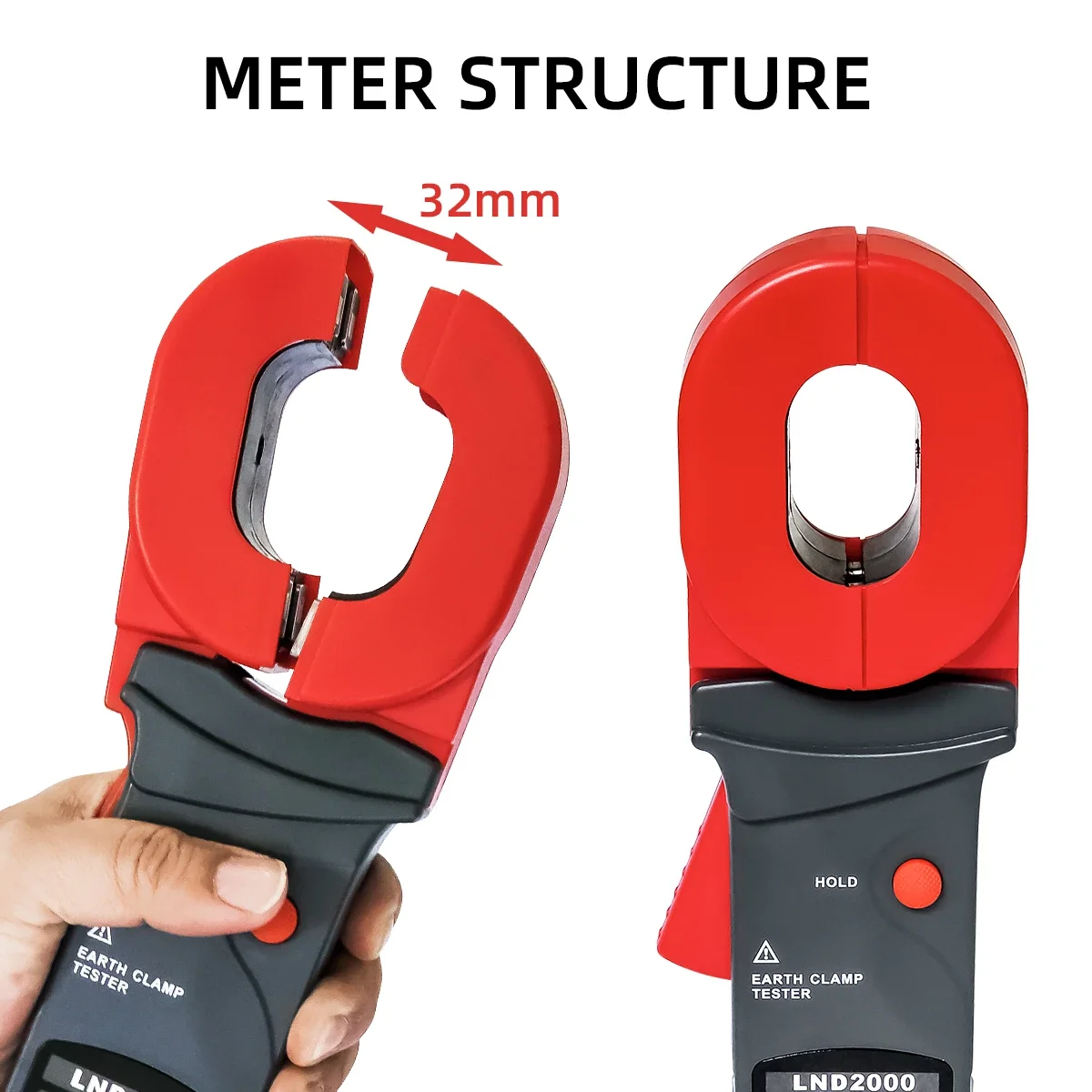 VLUUKE 0.01&Omega; ~ 500&Omega; Grounding Resistance Meter Earth Loop Impedance Tester Earth Tester Meter Data Storage Testing Equipment