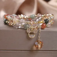Lucky Peach Blossom Crystal Charm Bracelet for Women - Image 3