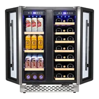Wine and Beverage Refrigerator 24 Inch Dual Zone Wine Cooler with 40 Bottles Wine Capacity, 120L Built-in and Freestanding 1