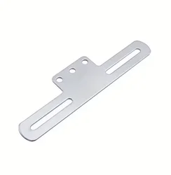 Rugged Motorcycle License Plate Bracket & Holder with LED Tail Light (Silver)