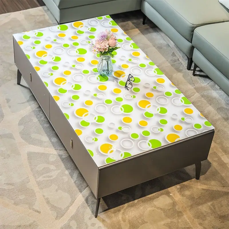 Description Picture 2 of itemClear PVC Tablecloth Soft Plastic Rectangle Table Cloth Oilproof Waterproof  Dining Tables Outdoor Party Decor Rectangle Mat