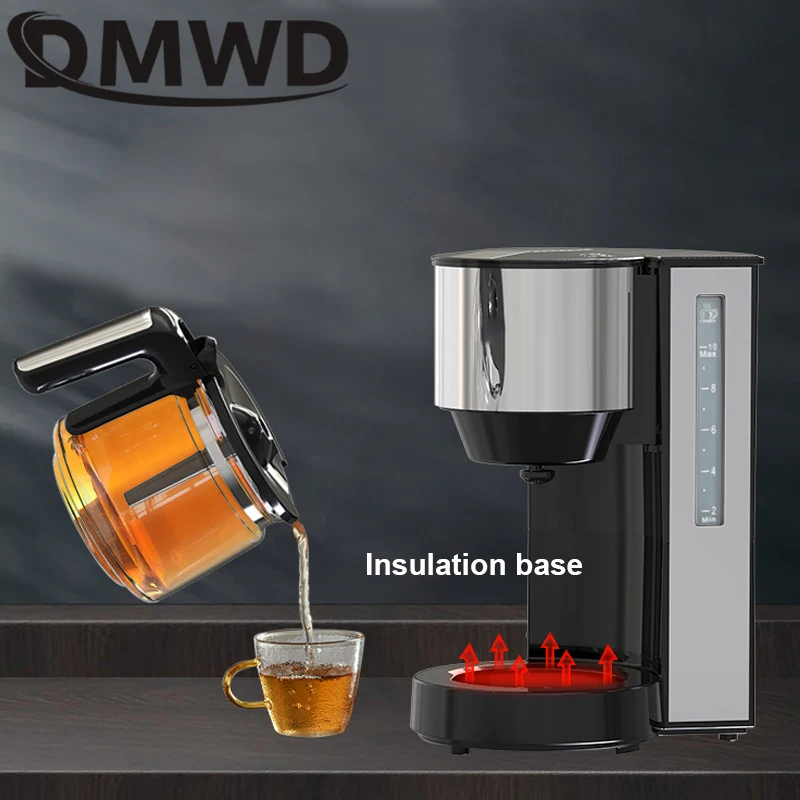 DMWD American Coffee Machine Automatic Drip Coffee Maker Teapot Insulated Brewing Machine Multifunctional Tea Maker 1.25L