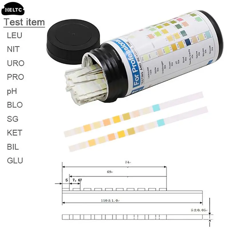 50/100 Pieces/tube Aquarium Testing Kit For Freshwater Saltwater Pond Test Strips For Fish Tank Testing Fresh And Salt Water