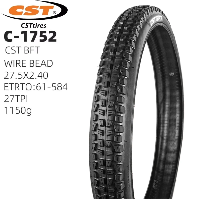 CST BFT 27.5×2.4 マウンテンバイク用タイヤ 2本セット マウンテンバイクタイヤ,27tpi,c1752 27.5x2.40, 61-584 cst bft
