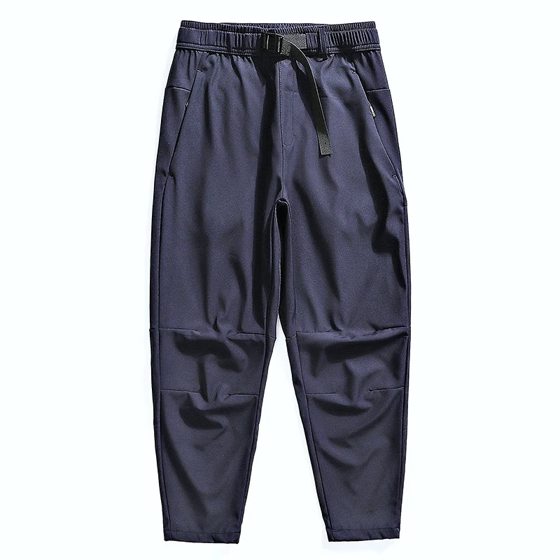 Fashion Elastic Sashes Pockets Solid Color Casual Pants Men's Clothing 2024 Spring Autumn Loose Korean High Waist Cargo Pants
