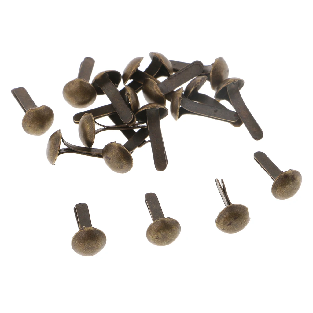 200 Pieces 4.5mm Round Head Split Pins Metal Brads Paper Fastener Decorative Brad for Scrapbooking DIY Craft Decoration