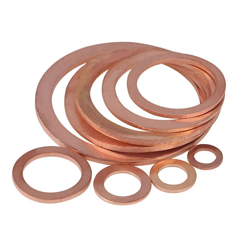 10pcs M9 M10 M11 Solid Shims Pad Copper Flat Washer Gasket O Rings Seal