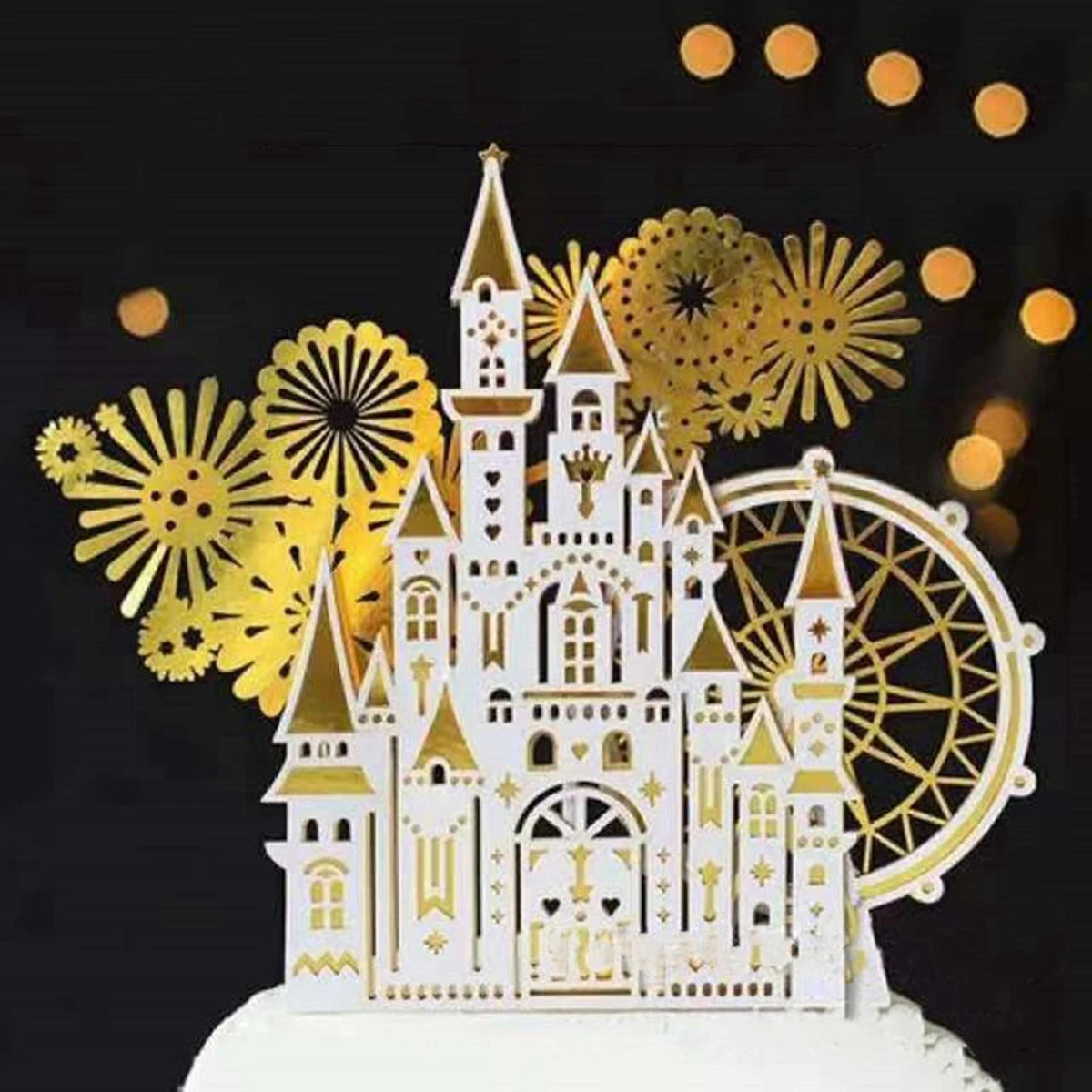 Schloss Thema Kuchen Topper Prinzessin Mädchen Geburtstag Hochzeit Puppe Dekor Mädchen Geburtstag Baby Dusche Geschenk Hochzeit Party Kuchen Dekorieren – Detail 1