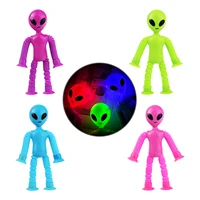 Cartoon suction cup telescopic tube,alien versatile stretching tube, interactive puzzle decompression toy,with and without light 2