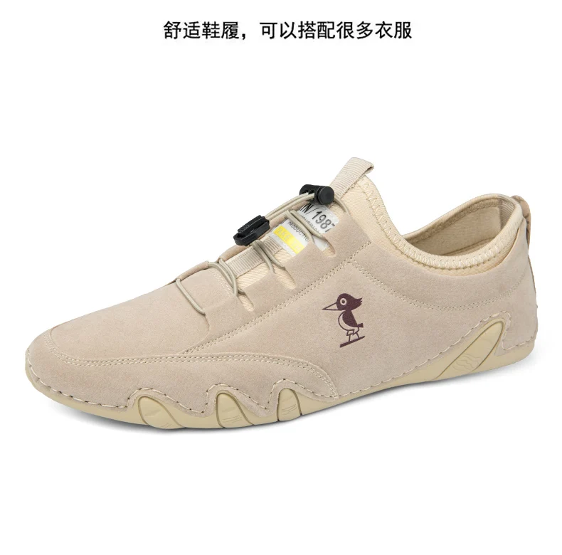 Leather Sneakers Casual Shoes for Men Fashion Moccasin Footwear