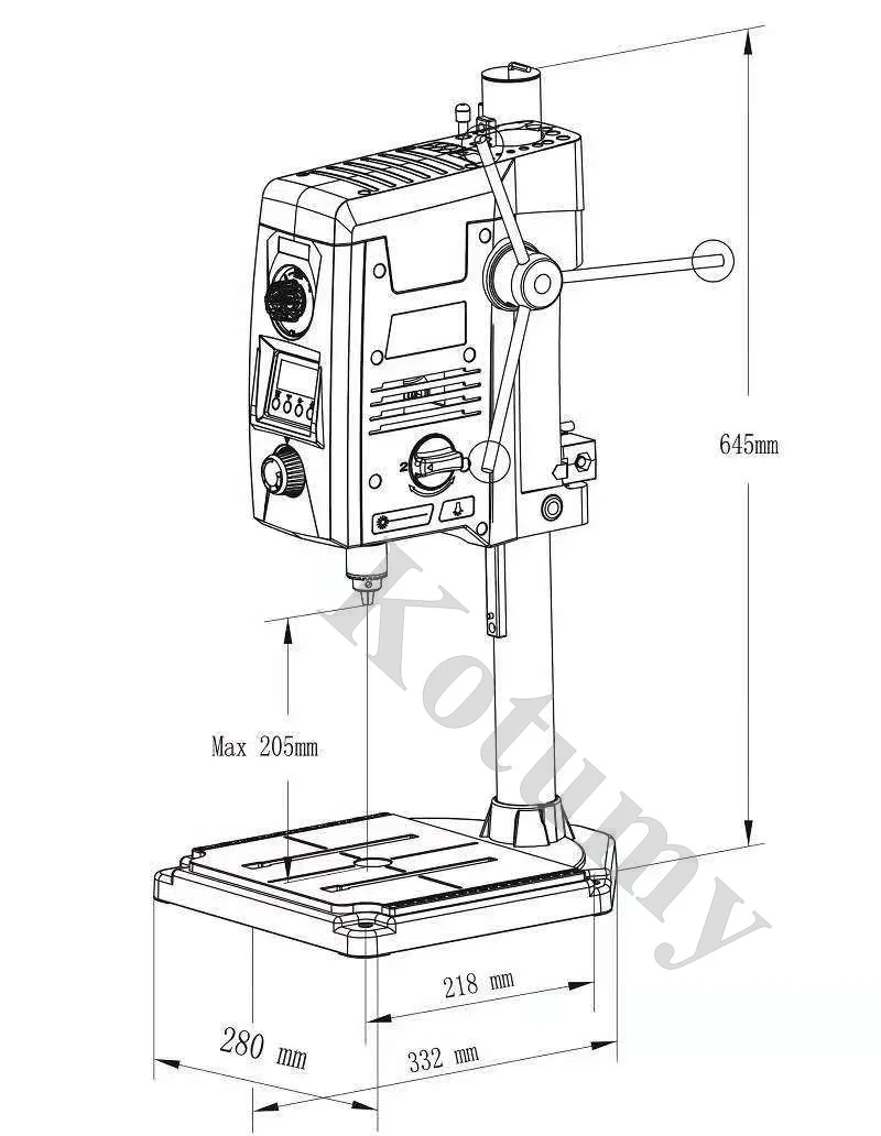 800W Digital Display Bench Drill Small Industrial Grade High Precision Drilling Machine Miniature Multi Function With Lighting 3